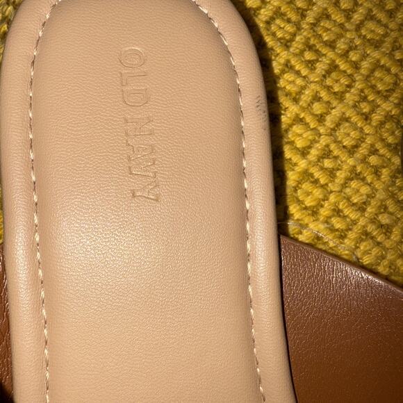 NEW Old Navy Women's Faux Leather Link Strap Sandals - Cognac Brown - Size 9 - Picture 3 of 5